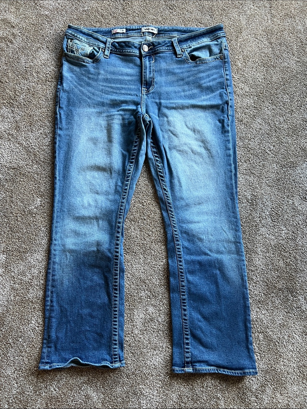 Vigoss Washed Blue Slim Boot Jeans
